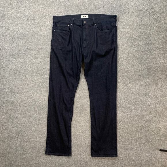 Joseph Abboud Jeans Mens 40 Blue Slim Fit Straight Stretch Cotton Dark Wash - Picture 2 of 11